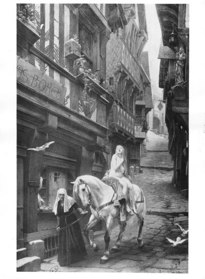 Lady Godiva reitet durch die Straßen von Coventry von Jules Joseph Lefebvre